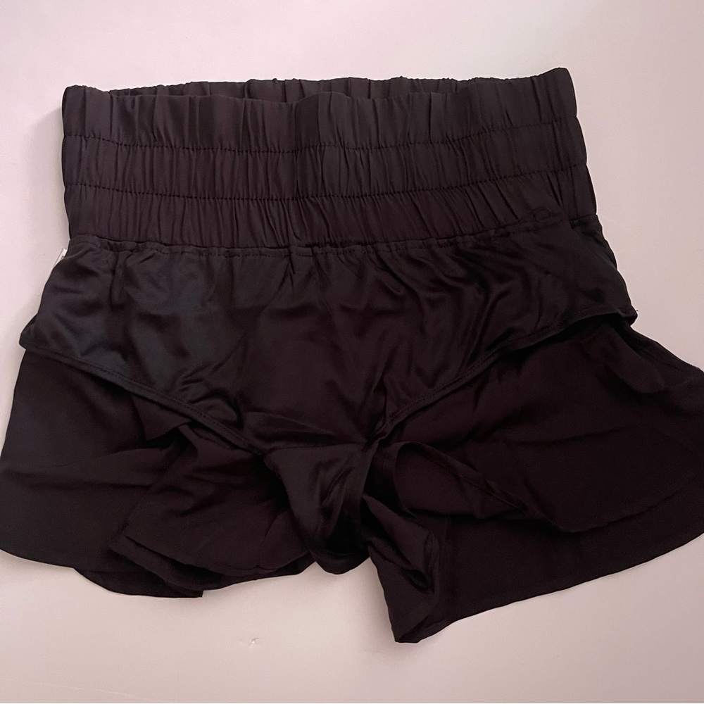 Black Paper Bag Waist Shorts - Picture 9 of 10